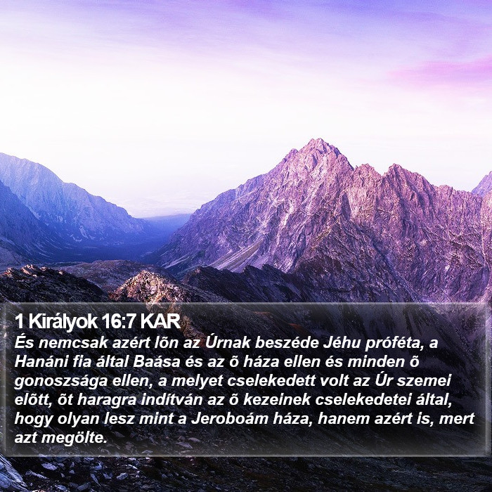 1 Királyok 16:7 KAR Bible Study