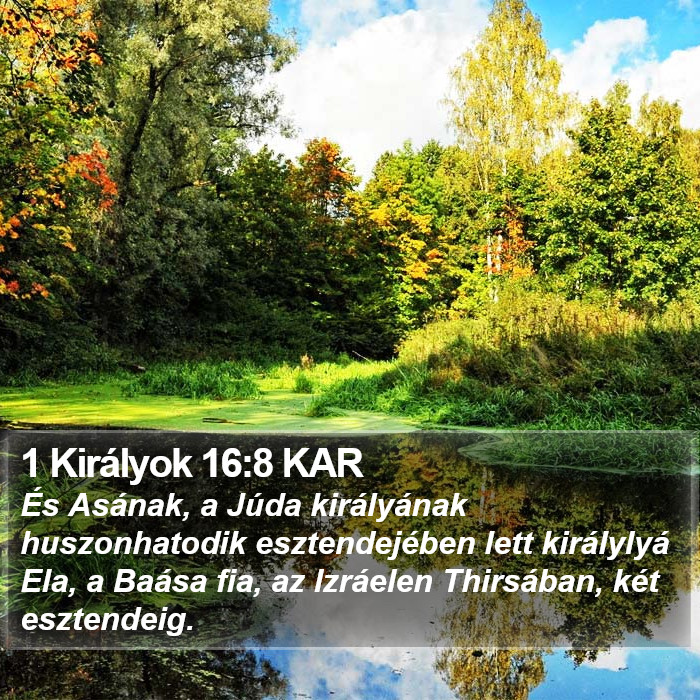 1 Királyok 16:8 KAR Bible Study