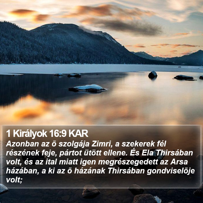 1 Királyok 16:9 KAR Bible Study