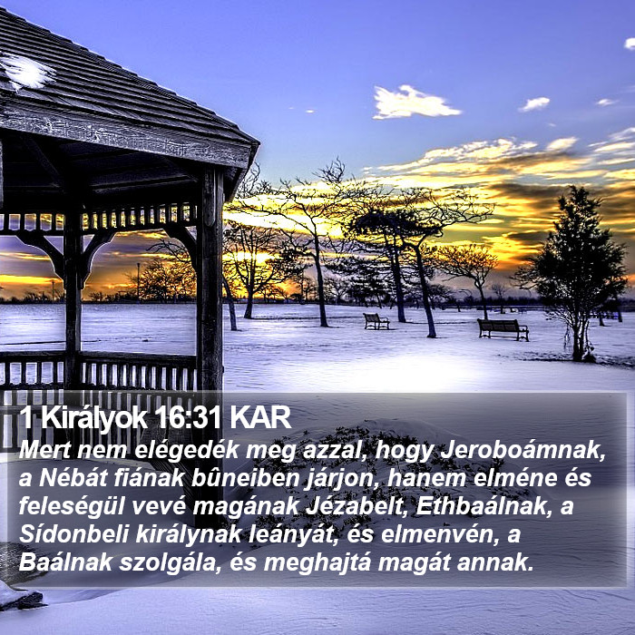 1 Királyok 16:31 KAR Bible Study