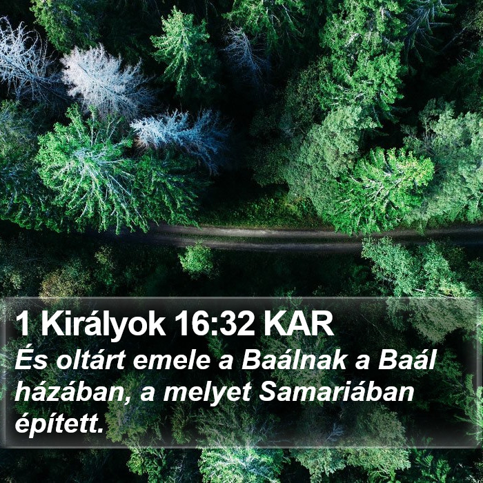 1 Királyok 16:32 KAR Bible Study