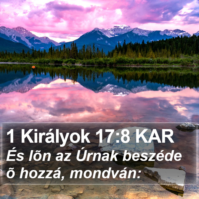 1 Királyok 17:8 KAR Bible Study