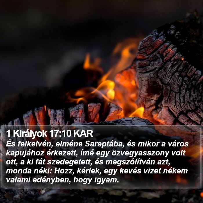 1 Királyok 17:10 KAR Bible Study