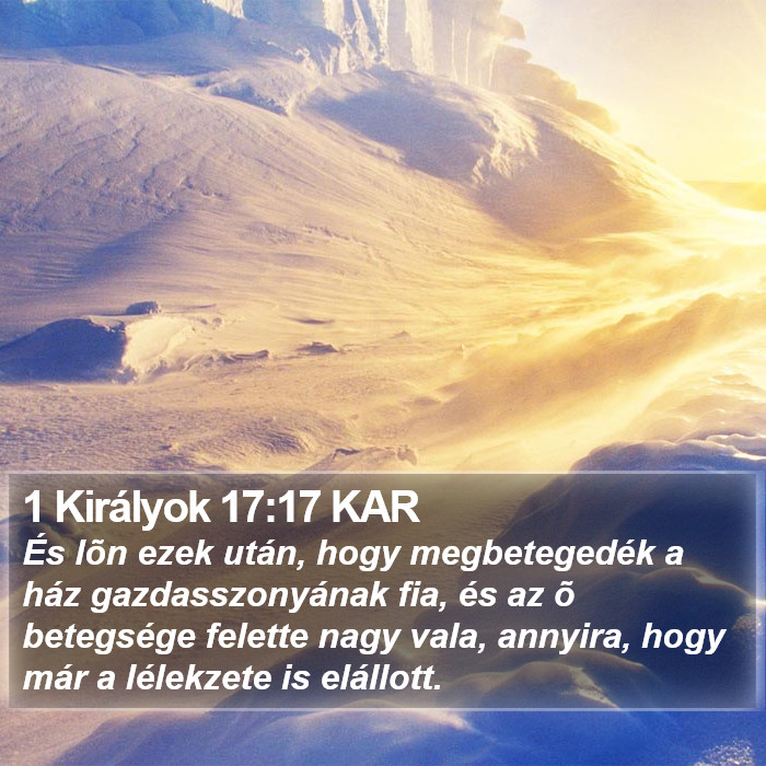 1 Királyok 17:17 KAR Bible Study