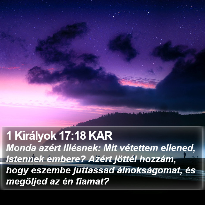 1 Királyok 17:18 KAR Bible Study