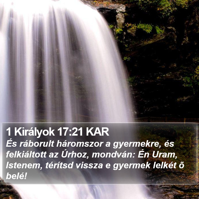 1 Királyok 17:21 KAR Bible Study