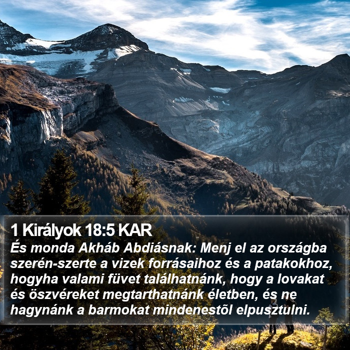 1 Királyok 18:5 KAR Bible Study