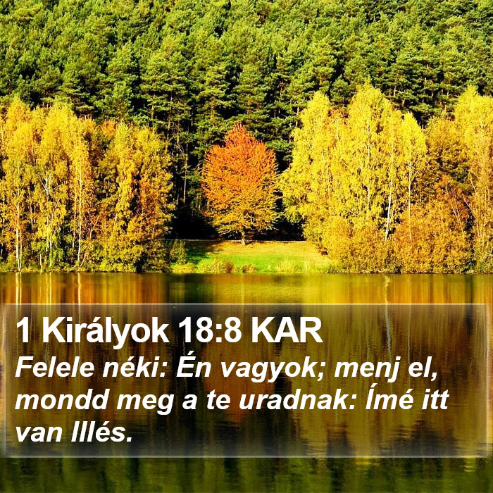 1 Királyok 18:8 KAR Bible Study