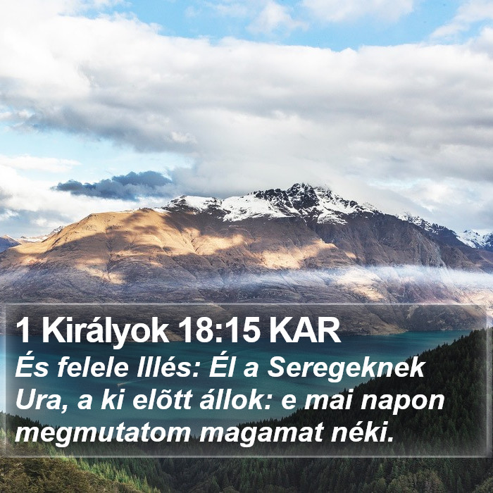 1 Királyok 18:15 KAR Bible Study