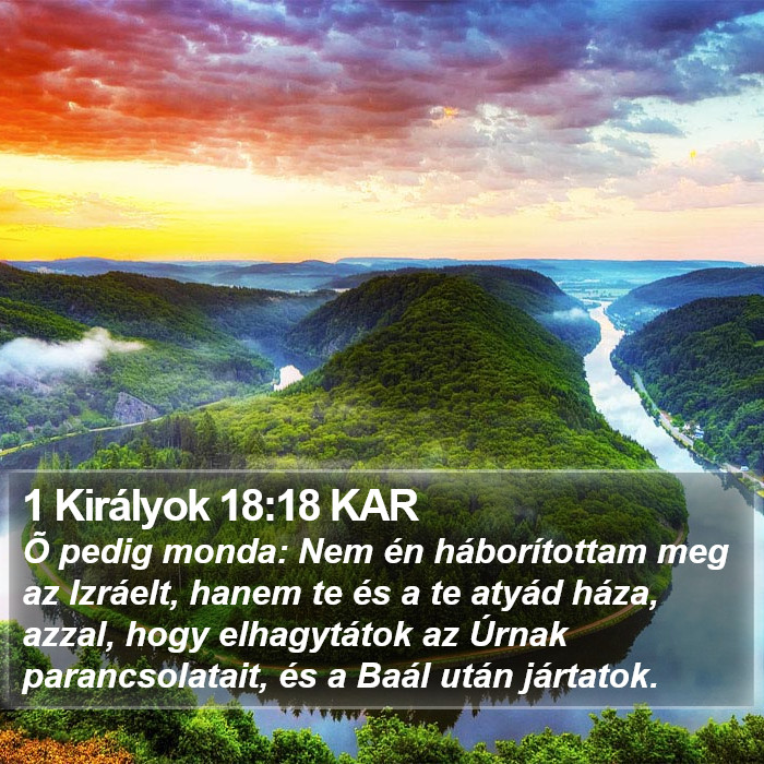 1 Királyok 18:18 KAR Bible Study