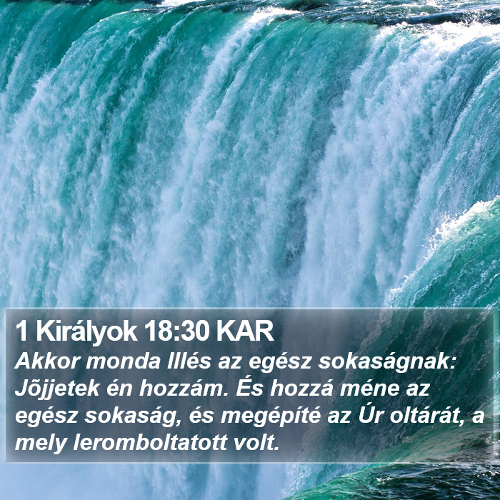 1 Királyok 18:30 KAR Bible Study