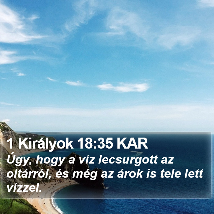 1 Királyok 18:35 KAR Bible Study
