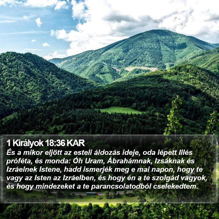 1 Királyok 18:36 KAR Bible Study