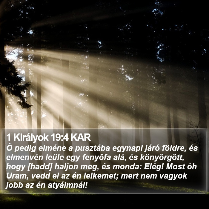 1 Királyok 19:4 KAR Bible Study