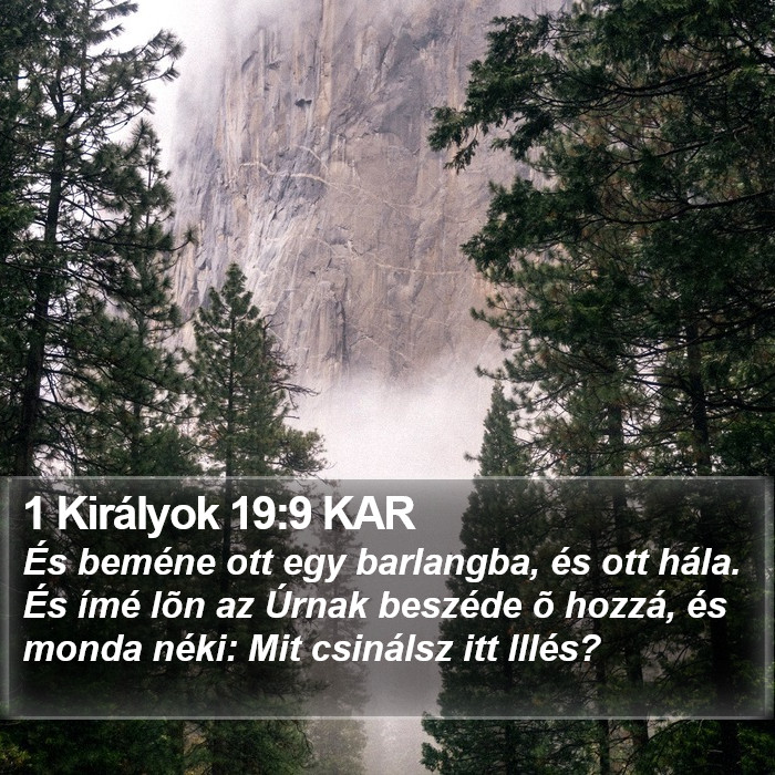 1 Királyok 19:9 KAR Bible Study