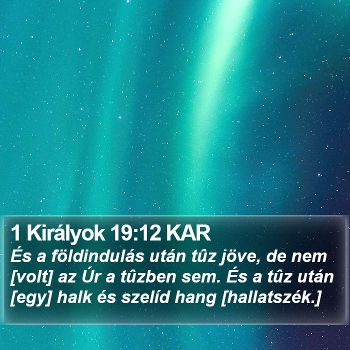 1 Királyok 19:12 KAR Bible Study