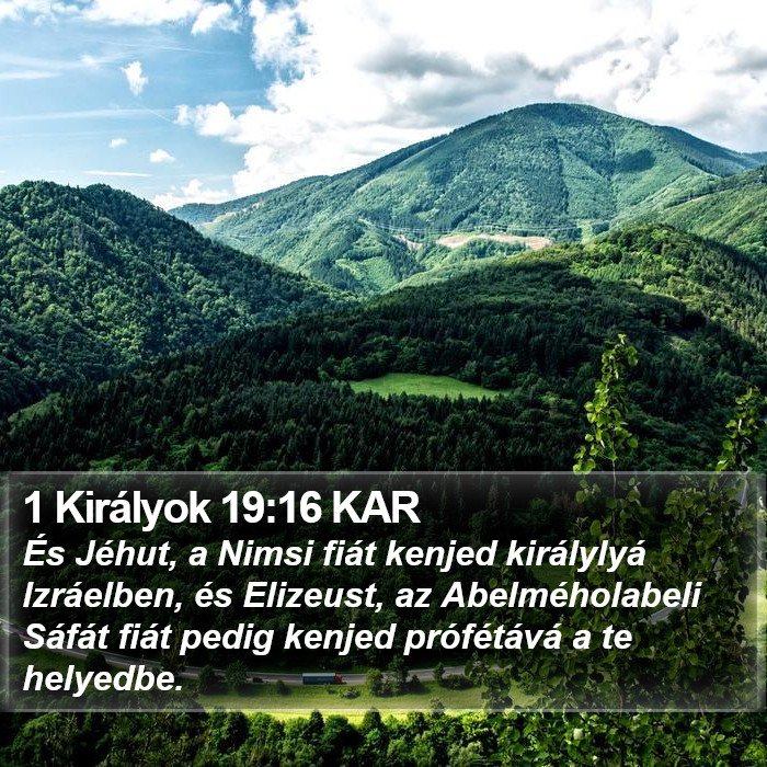 1 Királyok 19:16 KAR Bible Study