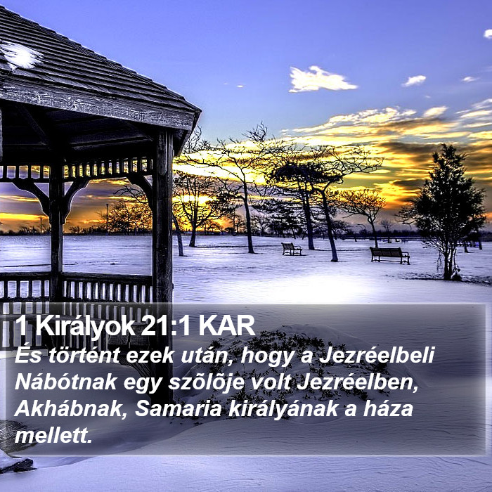 1 Királyok 21:1 KAR Bible Study