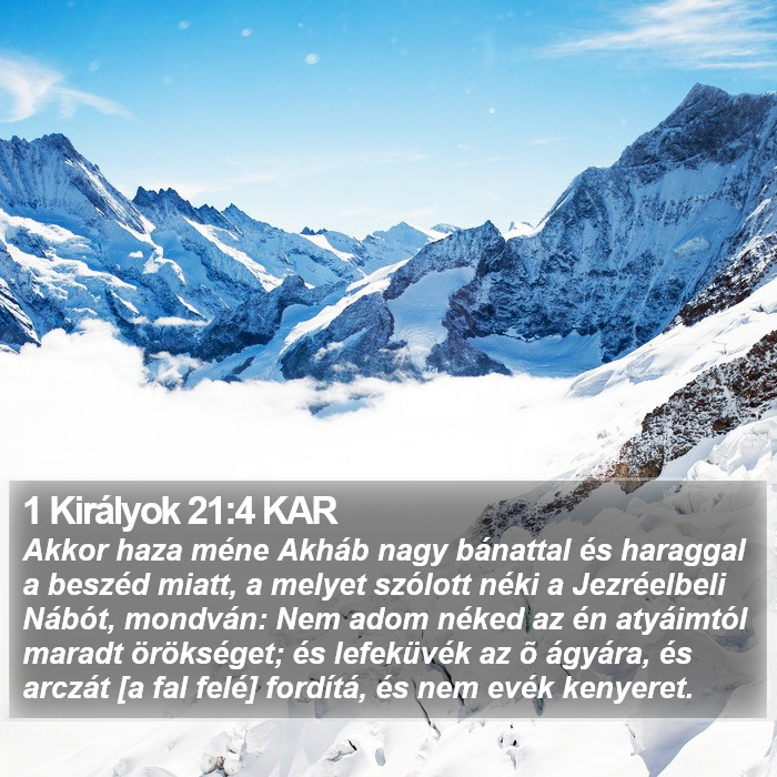 1 Királyok 21:4 KAR Bible Study