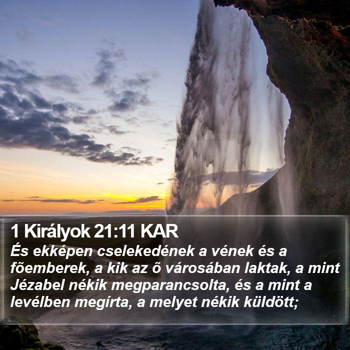 1 Királyok 21:11 KAR Bible Study