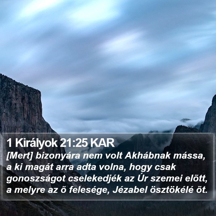 1 Királyok 21:25 KAR Bible Study