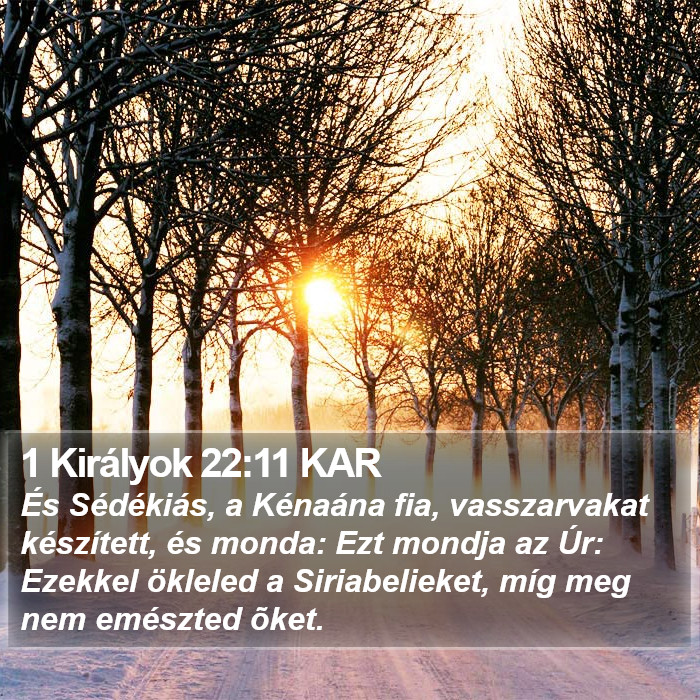 1 Királyok 22:11 KAR Bible Study