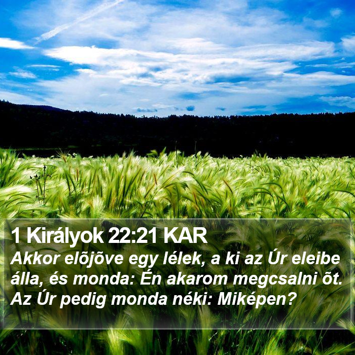 1 Királyok 22:21 KAR Bible Study