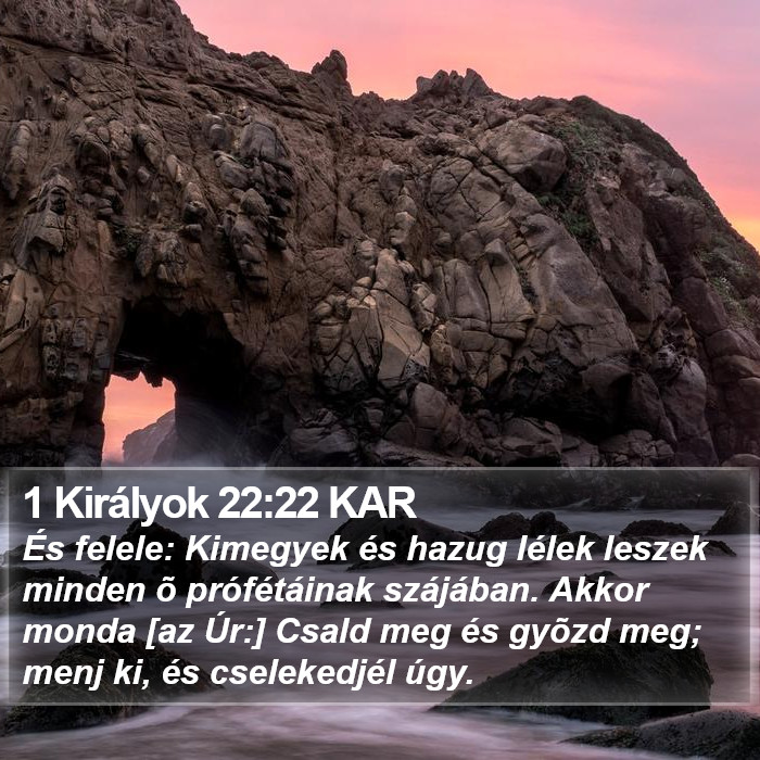 1 Királyok 22:22 KAR Bible Study