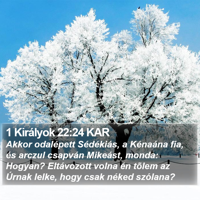 1 Királyok 22:24 KAR Bible Study