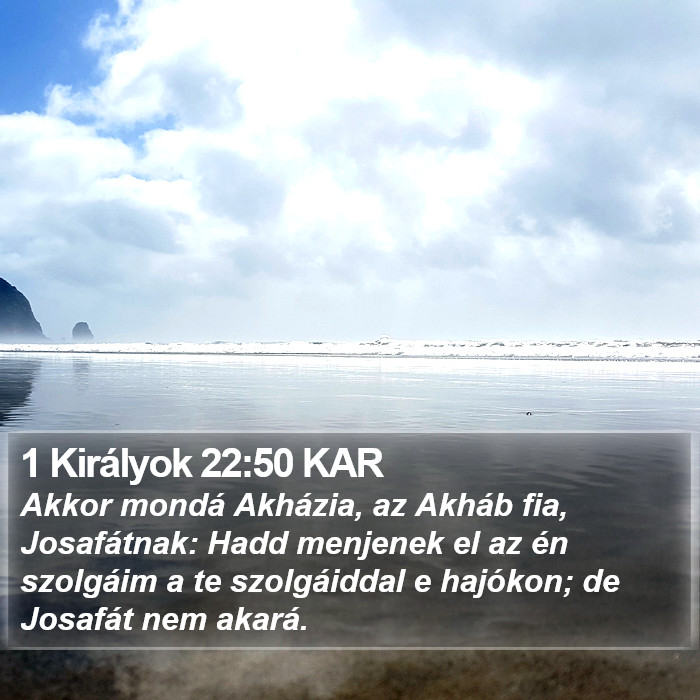 1 Királyok 22:50 KAR Bible Study