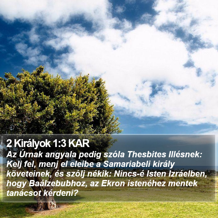 2 Királyok 1:3 KAR Bible Study