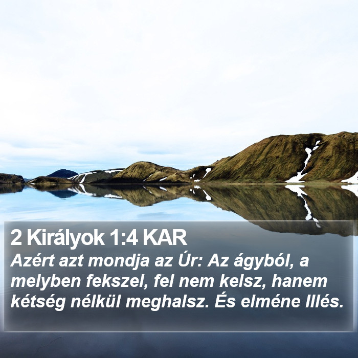 2 Királyok 1:4 KAR Bible Study