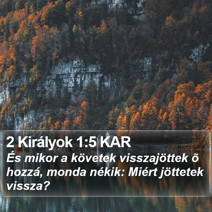 2 Királyok 1:5 KAR Bible Study