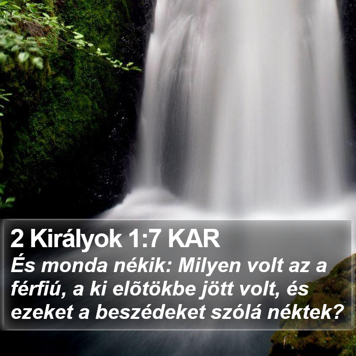 2 Királyok 1:7 KAR Bible Study