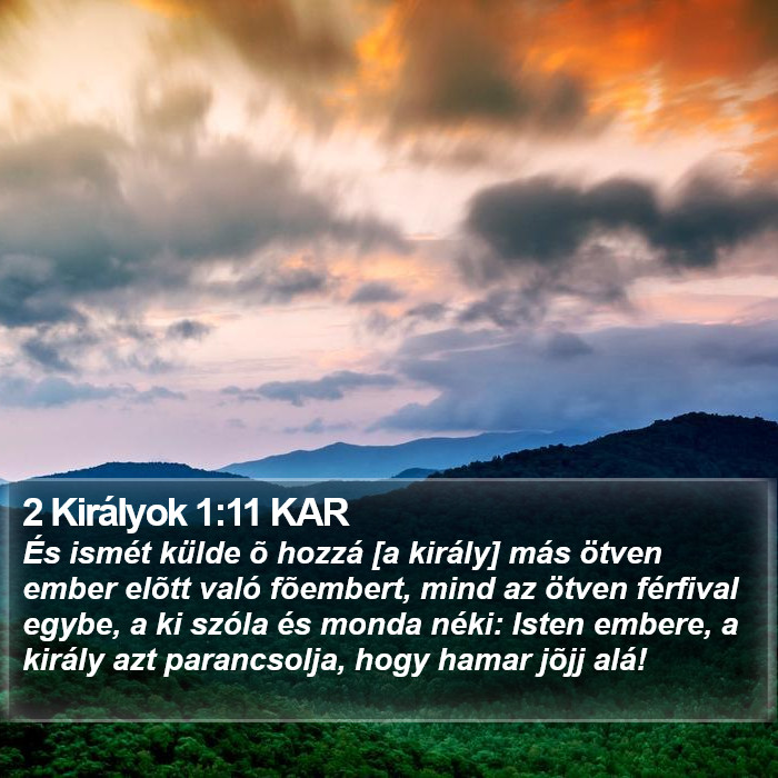 2 Királyok 1:11 KAR Bible Study