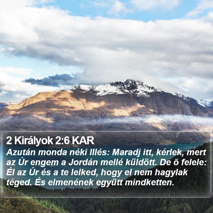 2 Királyok 2:6 KAR Bible Study