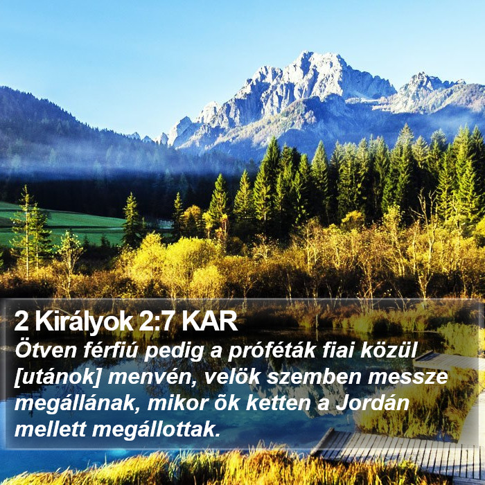 2 Királyok 2:7 KAR Bible Study