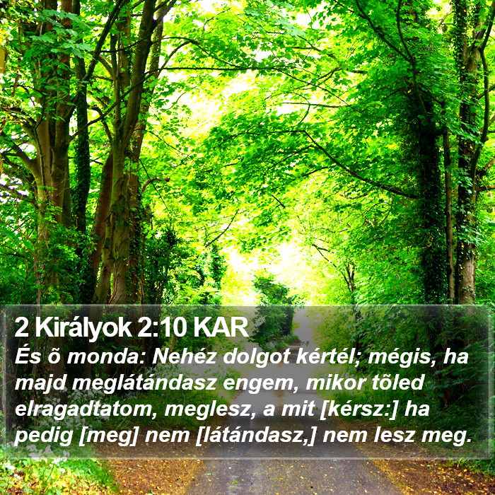 2 Királyok 2:10 KAR Bible Study