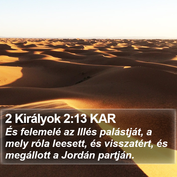 2 Királyok 2:13 KAR Bible Study