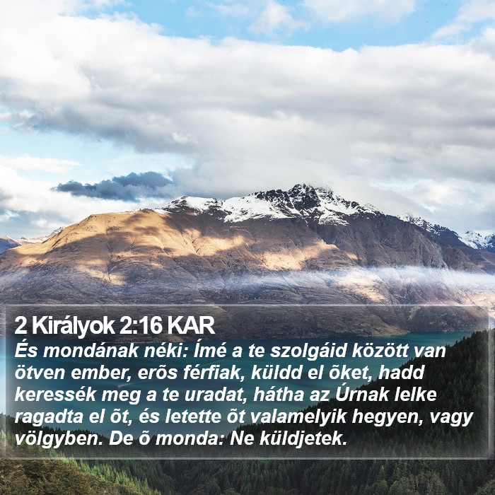 2 Királyok 2:16 KAR Bible Study