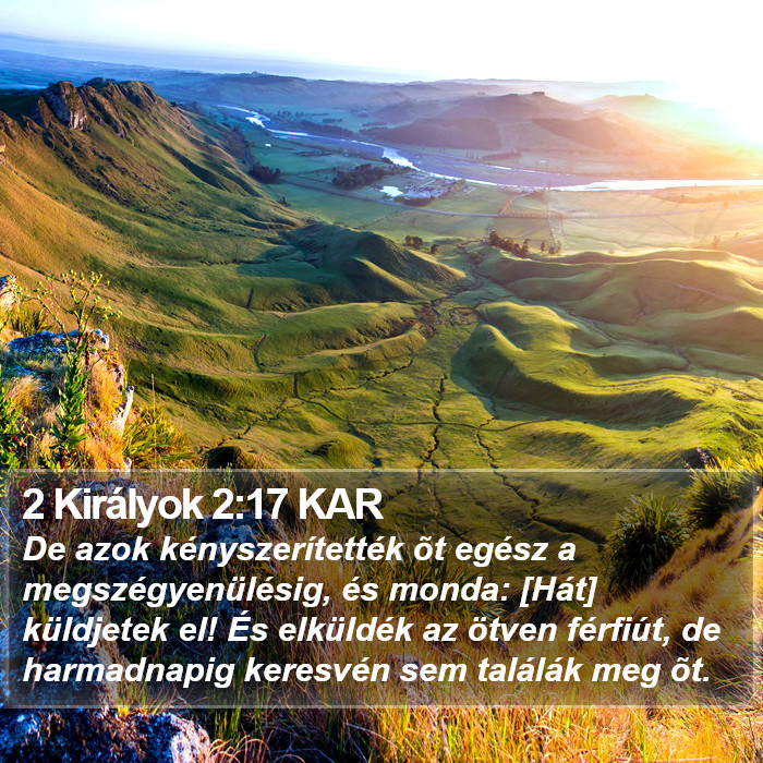 2 Királyok 2:17 KAR Bible Study