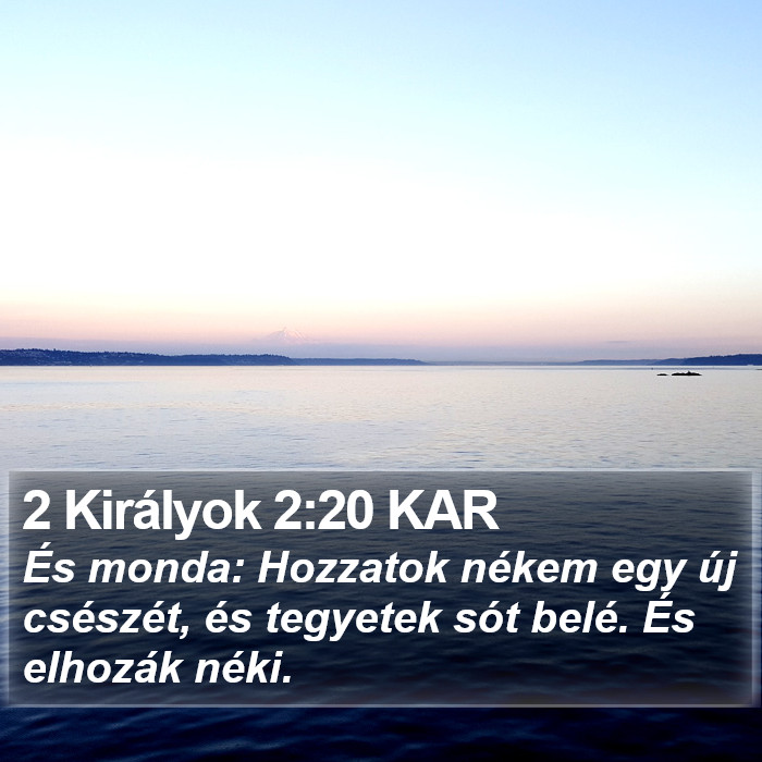 2 Királyok 2:20 KAR Bible Study