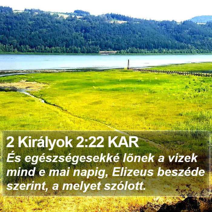 2 Királyok 2:22 KAR Bible Study