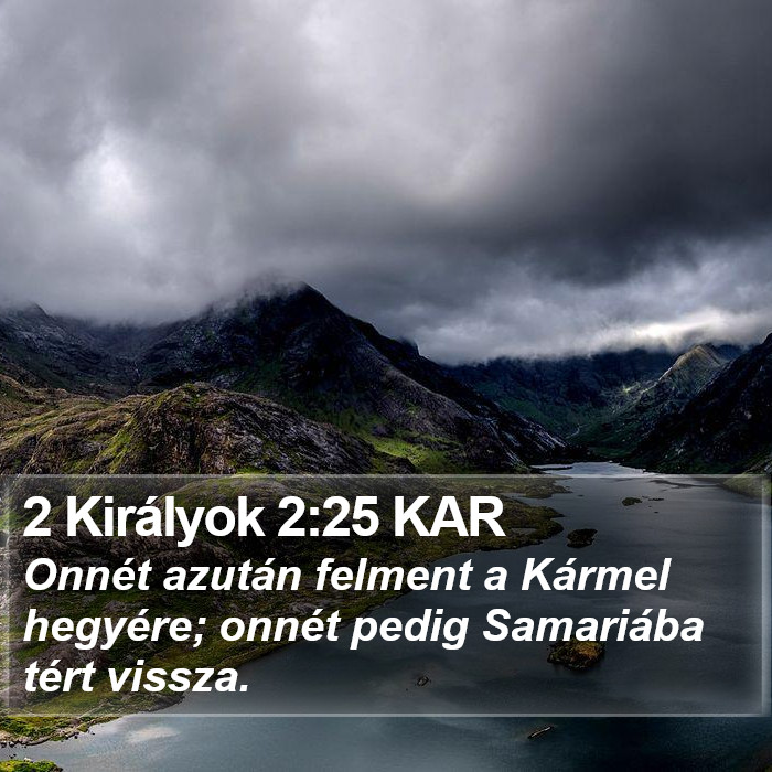 2 Királyok 2:25 KAR Bible Study