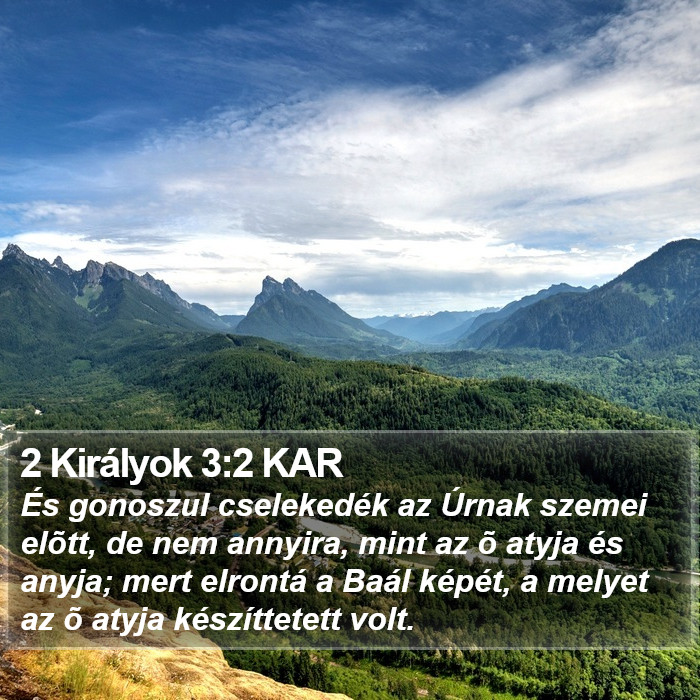 2 Királyok 3:2 KAR Bible Study