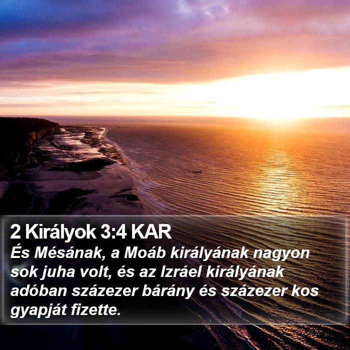 2 Királyok 3:4 KAR Bible Study