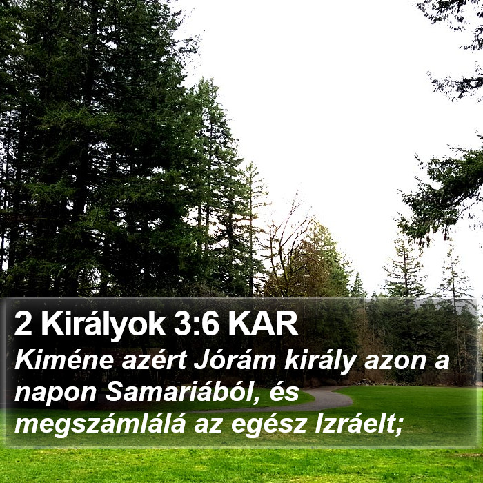 2 Királyok 3:6 KAR Bible Study