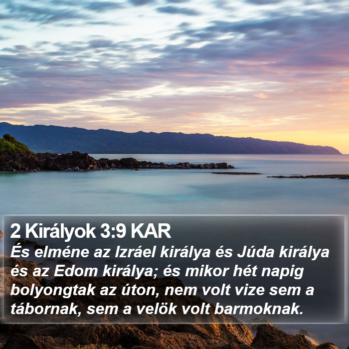 2 Királyok 3:9 KAR Bible Study