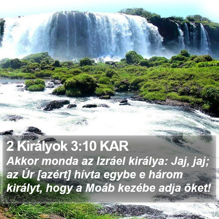 2 Királyok 3:10 KAR Bible Study