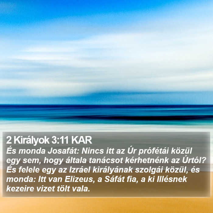 2 Királyok 3:11 KAR Bible Study